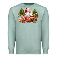 Seafoam christmas santa coffee cups Premium Sweatshirt - CowGirlArtShop