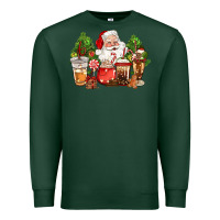 Sports Green christmas santa coffee cups Premium Sweatshirt - CowGirlArtShop