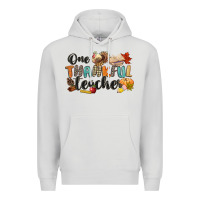Dove Grey one thankful teacher Premium Hoodie - CowGirlArtShop