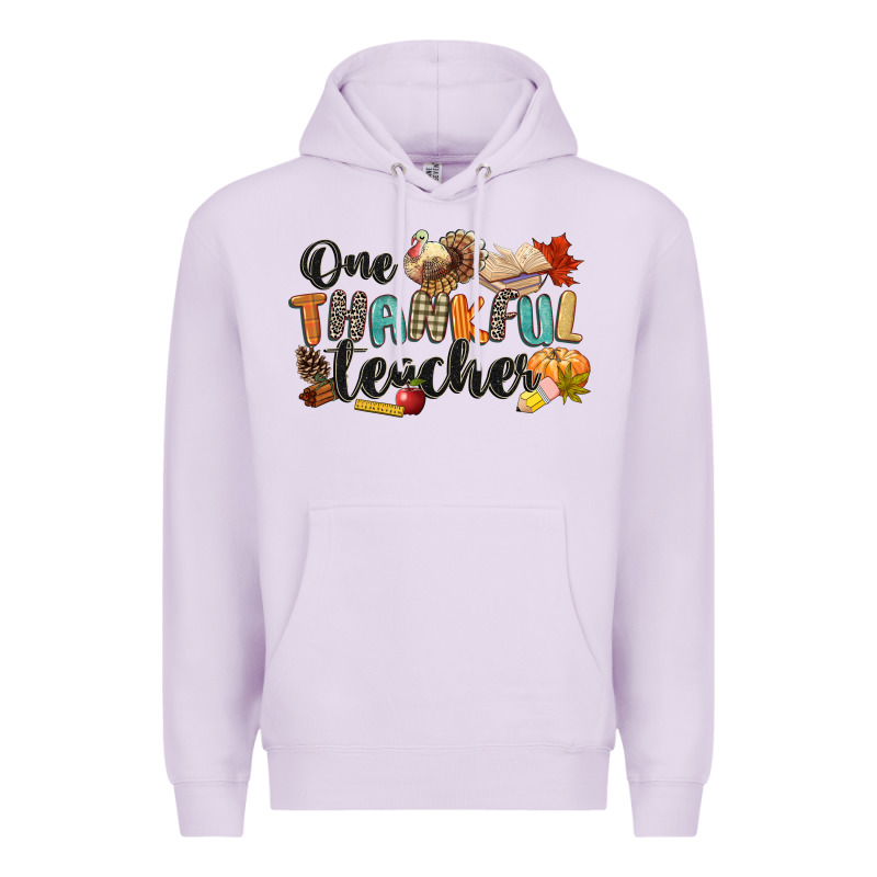 One Thankful Teacher Premium Hoodie by CowGirlArtShop | Teevron