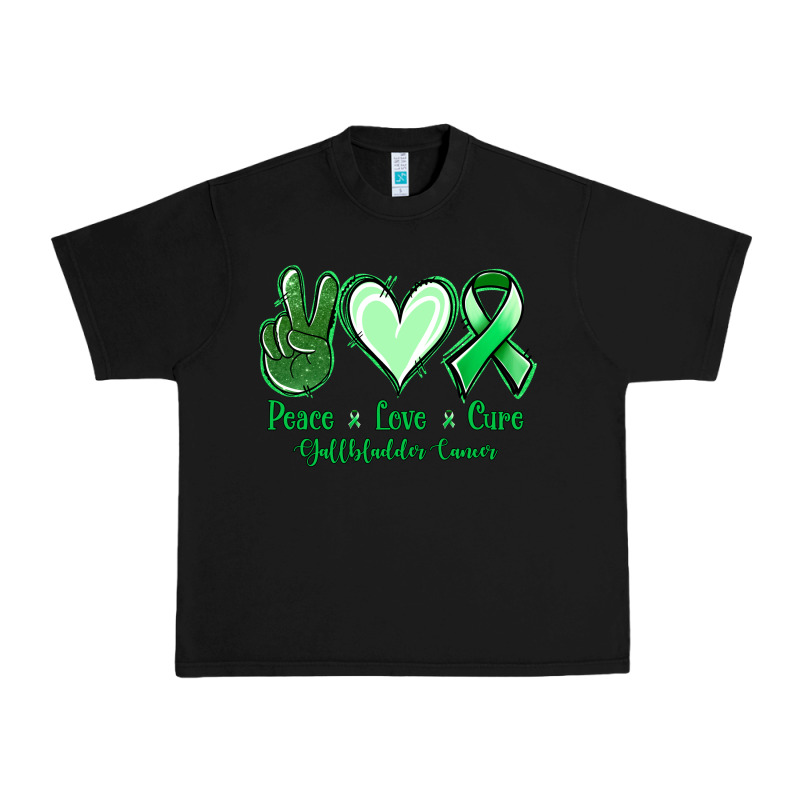 Peace Love Cure Gallbladder Cancer Urban Heavy Tee by NancyCooperArtShop | Teevron