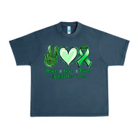 Midnight Navy Peace love cure Gallbladder Cancer Urban Heavy Tee - NancyCooperArtShop