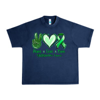 Navy Peace love cure Gallbladder Cancer Urban Heavy Tee - NancyCooperArtShop