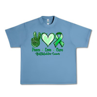 Pebble Blue Peace love cure Gallbladder Cancer Urban Heavy Tee - NancyCooperArtShop