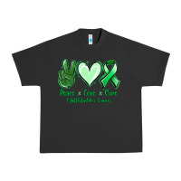 Pigment Black Peace love cure Gallbladder Cancer Urban Heavy Tee - NancyCooperArtShop