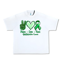 White Peace love cure Gallbladder Cancer Urban Heavy Tee - NancyCooperArtShop