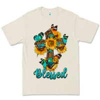 Bone cross with butterfly blessed Premium Tee - BundleAndBundleShop