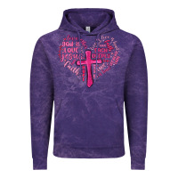 Cloud Purple jesus is love heart cross valentines day Vintage Hoodie - MaliasSmallBusiness