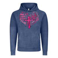 Jesus Is Love Heart Cross Valentines Day Vintage Hoodie | Teevron