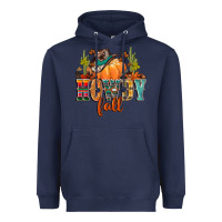 Navy howdy fall Heavyweight Hoodie - CowGirlArtShop