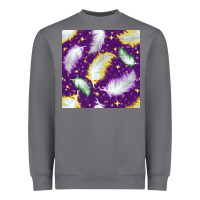 Storm Mardi Gras Feathers seamless pattern Heavyweight Sweatshirt - BundleAndBundleShop