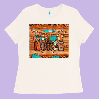 Nurse Fall Ladies Tee Designed By Jahusdesignshop