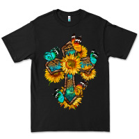 Black cross with butterfly Premium Tee - BundleAndBundleShop