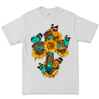 Dove Grey cross with butterfly Premium Tee - BundleAndBundleShop