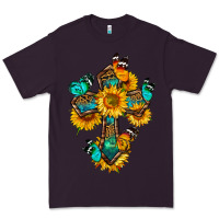 Plum cross with butterfly Premium Tee - BundleAndBundleShop