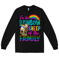 Black I'm The Rainbow Sheep Of The Family Long Sleeve Tee - BundleAndBundleShop
