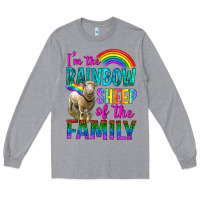 Heather Grey I'm The Rainbow Sheep Of The Family Long Sleeve Tee - BundleAndBundleShop