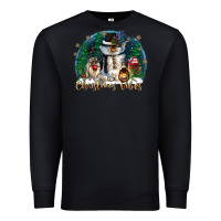 Black christmas vibes Premium Sweatshirt - CowGirlArtShop