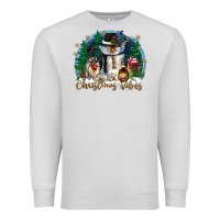 Dove Grey christmas vibes Premium Sweatshirt - CowGirlArtShop