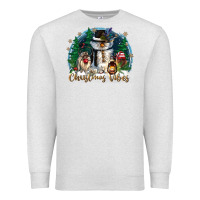 Oatmeal Heather christmas vibes Premium Sweatshirt - CowGirlArtShop