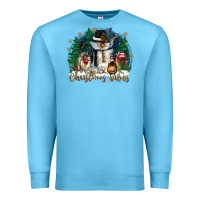 Ocean Blue christmas vibes Premium Sweatshirt - CowGirlArtShop
