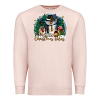 Pale Pink christmas vibes Premium Sweatshirt - CowGirlArtShop