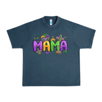 Midnight Navy mardi gras mama Urban Heavy Tee - MaliasSmallBusiness