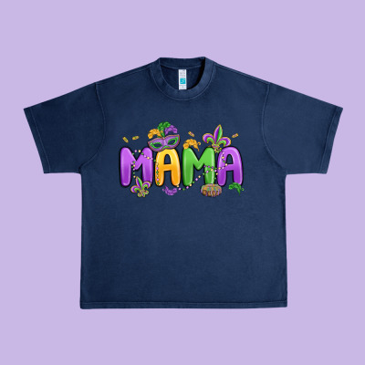 Mardi Gras Mama Urban Heavy Tee Designed By Maliassmallbusiness