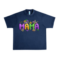 Navy mardi gras mama Urban Heavy Tee - MaliasSmallBusiness