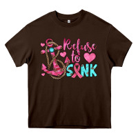 Chocolate Brown refuse to sink Heavy Core Tee - JahusDesignShop