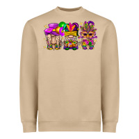 Mushroom Mardi Gras Gnomies Cakes Flowers And Balloon Heavyweight Sweatshirt - BundleAndBundleShop