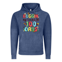 Vintage Denim buggin my teacher for 100 days Vintage Hoodie - MaliasSmallBusiness