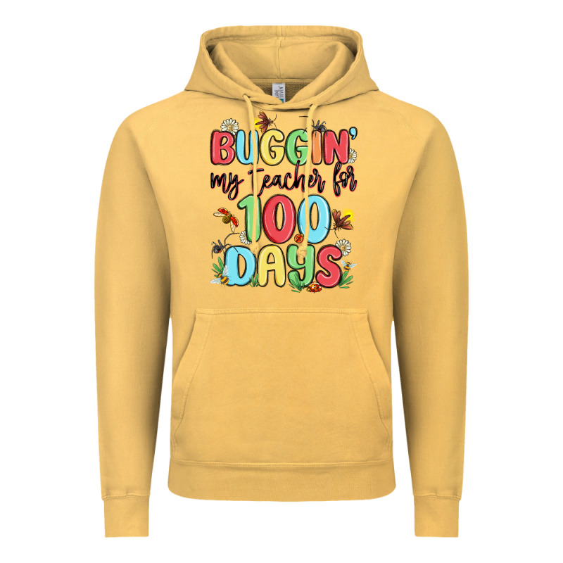 Buggin My Teacher For 100 Days Vintage Hoodie by MaliasSmallBusiness | Teevron
