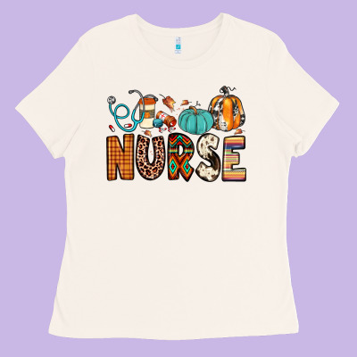 Nurse Fall Ladies Tee Designed By Jahusdesignshop