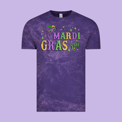 It's Mardi Gras Y'all Vintage Tee Designed By Maliassmallbusiness