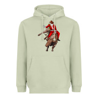 Matcha santa riding a bull Heavyweight Hoodie - CowGirlArtShop