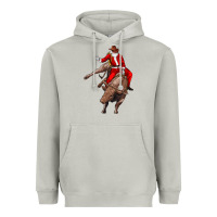 Moon Dust santa riding a bull Heavyweight Hoodie - CowGirlArtShop