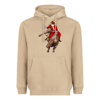 Mushroom santa riding a bull Heavyweight Hoodie - CowGirlArtShop