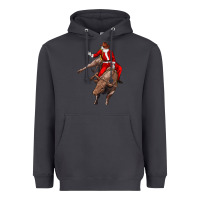 Smoke santa riding a bull Heavyweight Hoodie - CowGirlArtShop