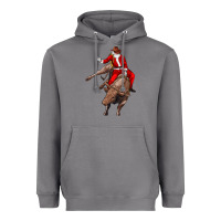 Storm santa riding a bull Heavyweight Hoodie - CowGirlArtShop