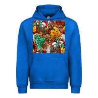 Cobalt christmas donkeys Urban Hoodie - FaDigitalArtStudio