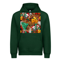 Forest Green christmas donkeys Urban Hoodie - FaDigitalArtStudio