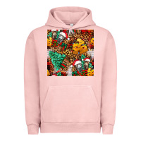 Pigment Salmon christmas donkeys Urban Hoodie - FaDigitalArtStudio