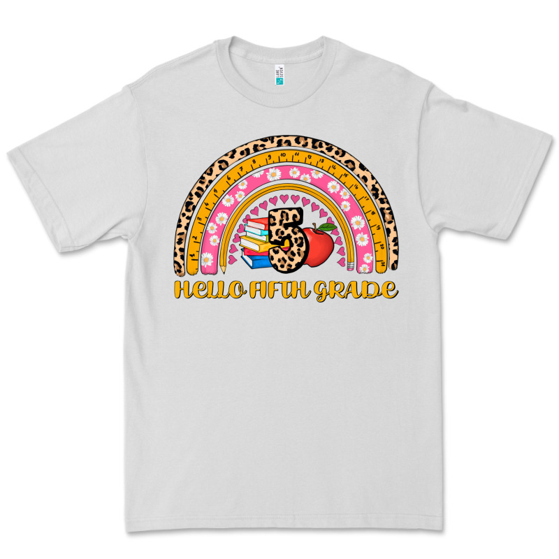 Back To School Rainbow Hello Fifth Grade Premium Tee by AdoDesignShop | Teevron