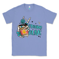Colony Blue staying alive Classic Tee - MaliasSmallBusiness
