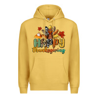 Antique Gold happy thanksgiving Premium Hoodie - CowGirlArtShop