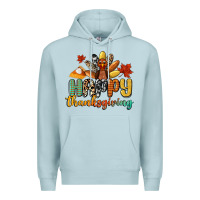 Blue Mist happy thanksgiving Premium Hoodie - CowGirlArtShop