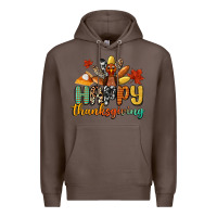 Coffee happy thanksgiving Premium Hoodie - CowGirlArtShop