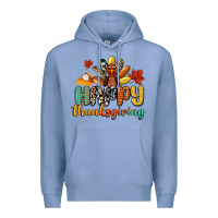 Colony Blue happy thanksgiving Premium Hoodie - CowGirlArtShop