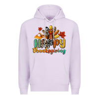 Lilac happy thanksgiving Premium Hoodie - CowGirlArtShop